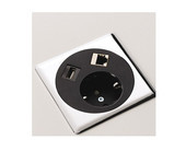 Netbox Point chrom glänzend
SCH-D + RJ45 Cat 5 + USB
Inkl. Zuleitung ca. 2,9 m